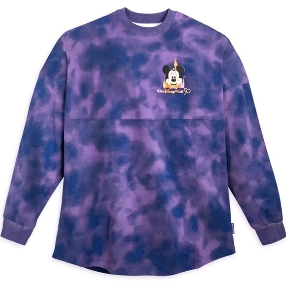 Walt Disney World 50th Anniversary Tie-Dye Spirit Jersey Purple Adult MEDIUM NEW - Picture 2 of 4